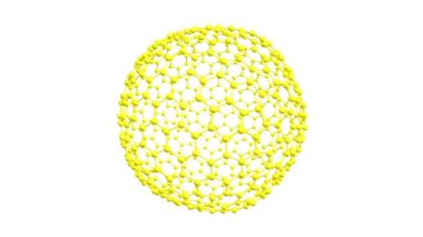 Fullerene C60 molekül dönen video tam HD