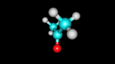 Aseton molekülü dönen video tam HD
