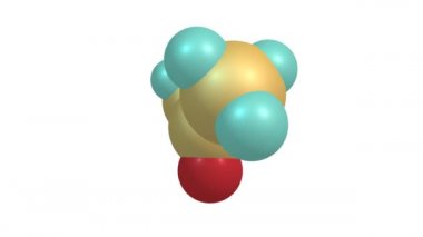 Aseton molekülü dönen video tam HD