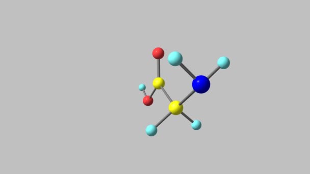 Glicine Molekülü Video Tam Döndürme — Stok video