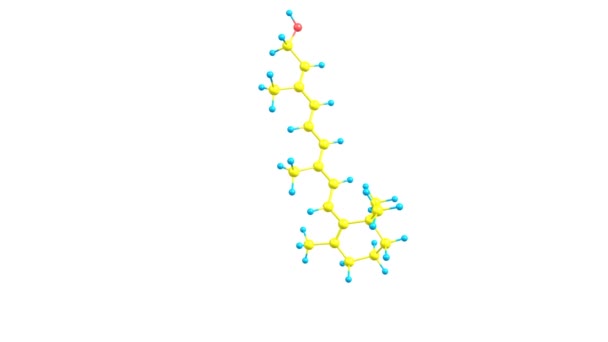 Retinol Molecule Rotating Video Full — Stock Video