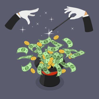 Kolay para düz vektör izometrik çizim.