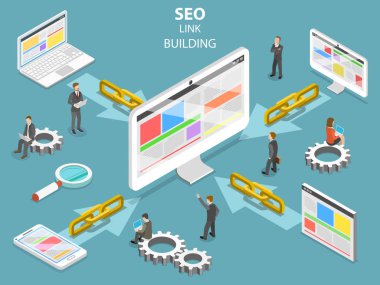 Seo bağlantı düz izometrik vektör kavramı kurma.