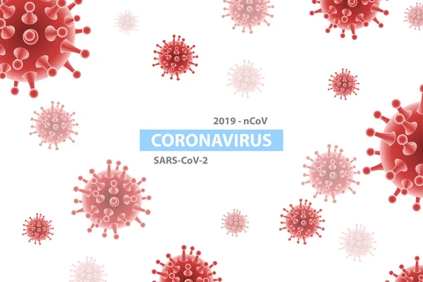 3D Vektor Isometrischer Hintergrund des Coronavirus-Ausbruchs. — Stockvektor