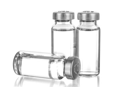 Tıbbi ampul, üzerinde beyaz izole 