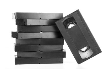 Beyaz izole klasik vhs kaset