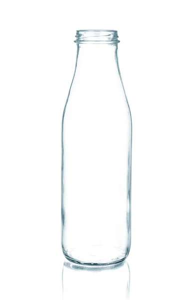 Glasmilchflasche Isoliert Auf Weiß — Stockfoto