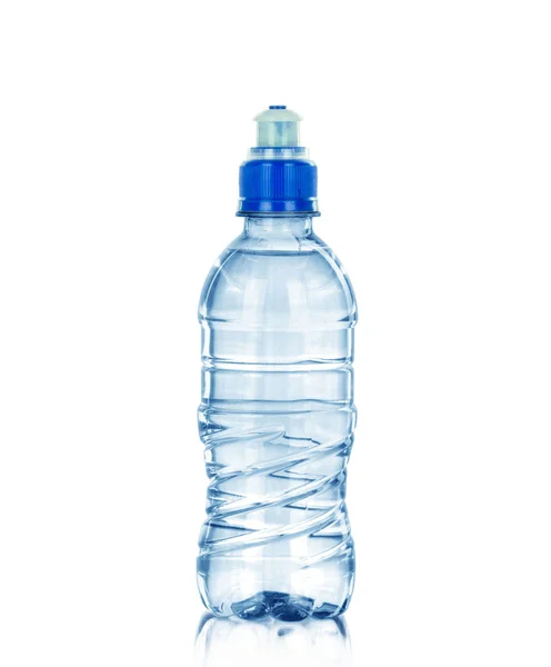 Μικρό Μπουκάλι Νερό Που Απομονώνονται Λευκό — Φωτογραφία Αρχείου
