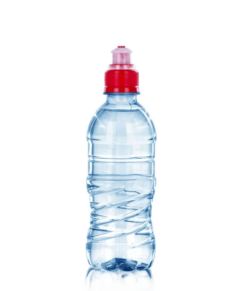 Μικρό Μπουκάλι Νερό Που Απομονώνονται Λευκό — Φωτογραφία Αρχείου