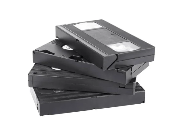 Klasické Vhs Kazeta Izolované Bílém — Stock fotografie