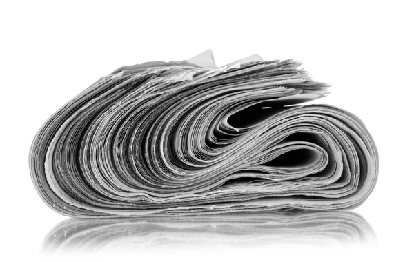 Periódico Aislado Blanco — Foto de Stock