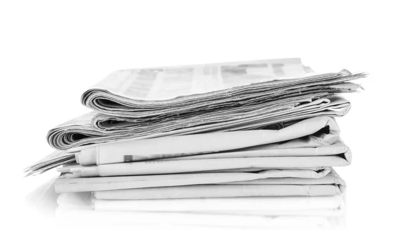 Newspapers Isolated White — Stock Photo, Image