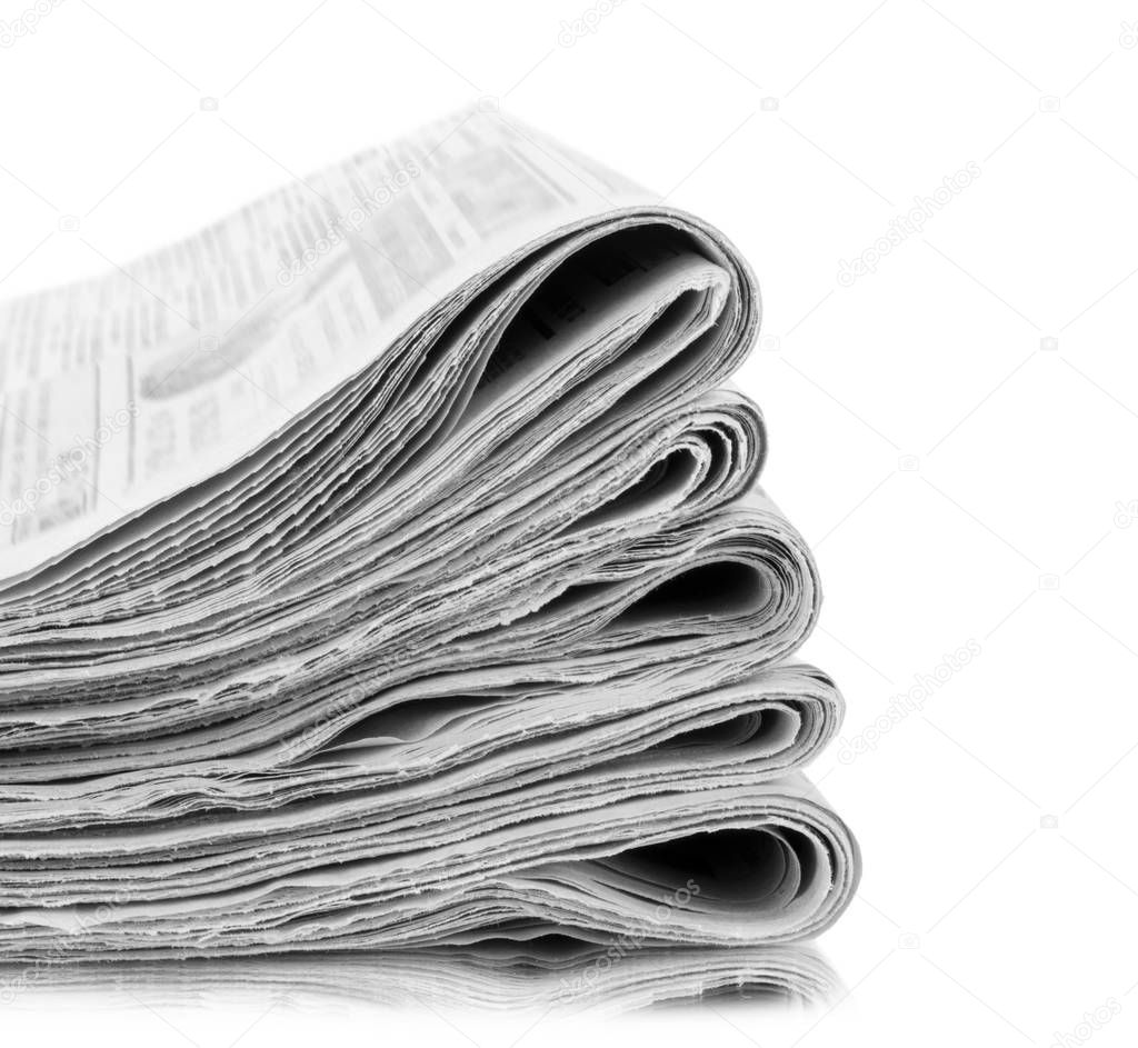 A newspapers, isolated on white