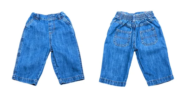 Jeans Pour Enfants Isolés Sur Blanc — Photo