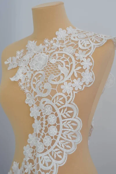 White lace stock photo on dummy, mannequin — Stock Photo, Image