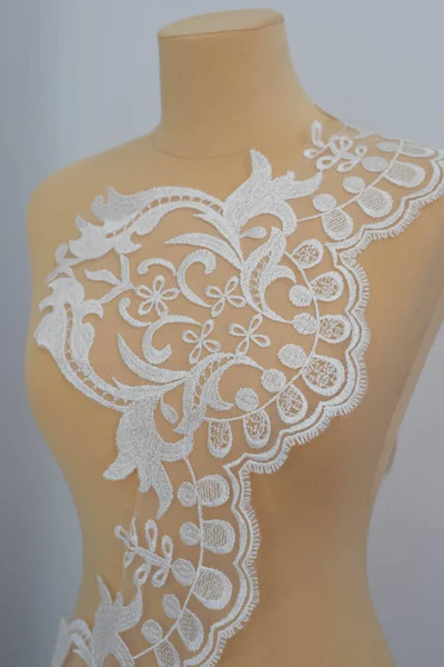 White lace stock photo on dummy, mannequin — Stockfoto