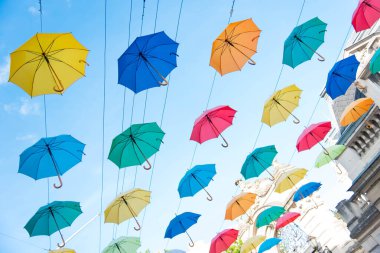 arka planı renkli sokak dekorasyon, madrid