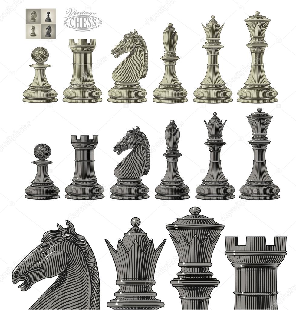 Chess piece set 