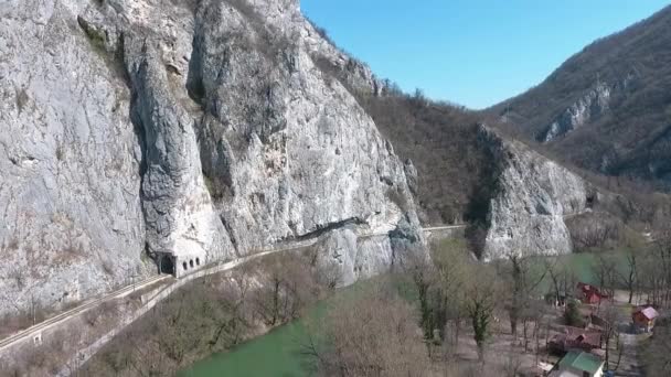 Aerial View Canyon River West Morava Serbian Zapadna Morava Serbia — Stock Video