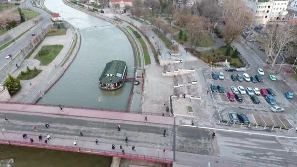 Aerial View Serbian City Nis Serbia Birthplace Roman Emperor Constantine — Stock Video