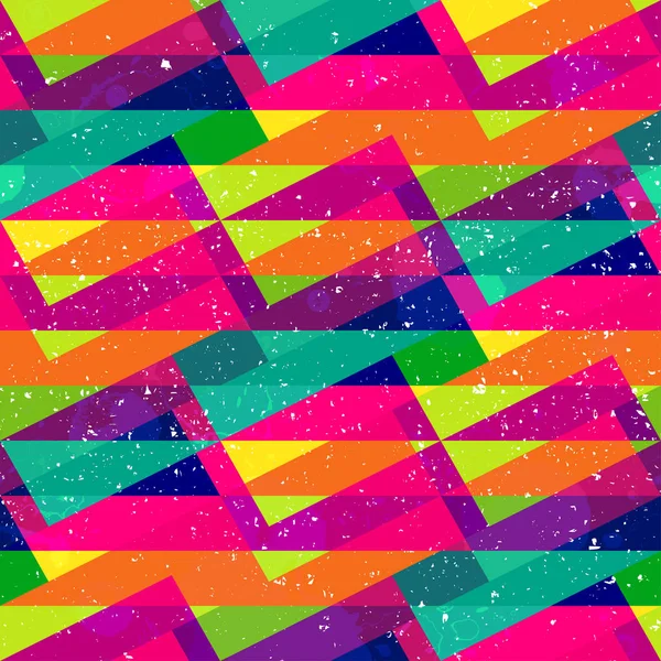Rainbow triangle colored seamless pattern — Stock Vector