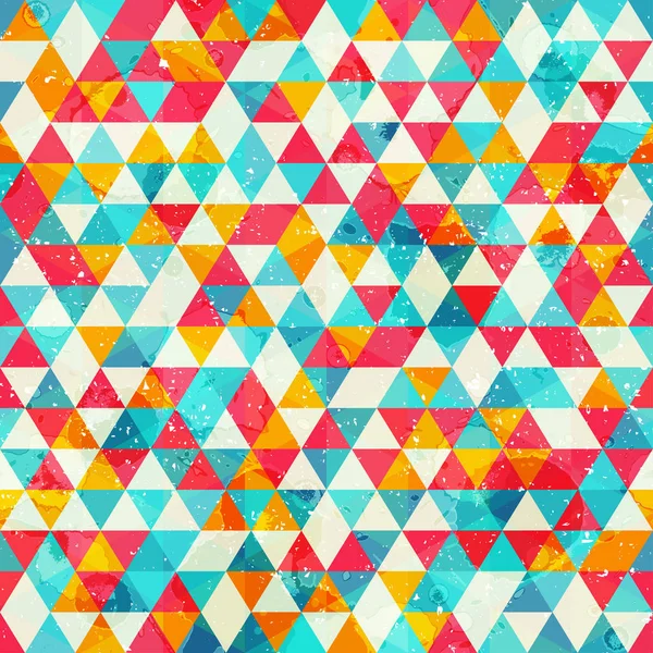 Grunge triangle seamless pattern — Stock Vector