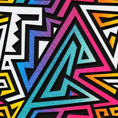 Grafiti geometrik sorunsuz doku