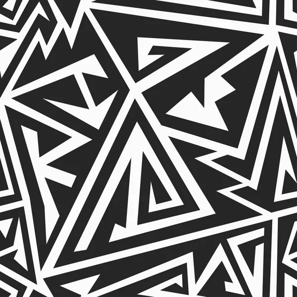 Labyrinthe monochrome motif sans couture — Image vectorielle