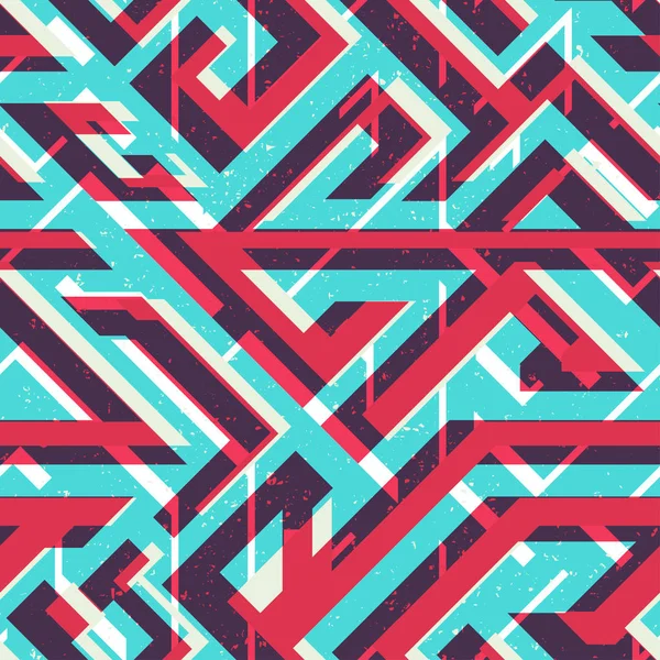 Texture sans couture géométrique rétro — Image vectorielle