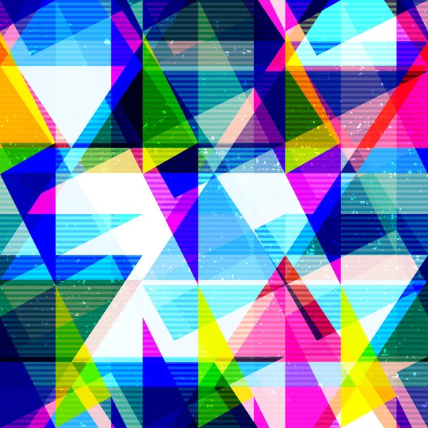 Psychedelische geometrische naadloze textuur — Stockvector