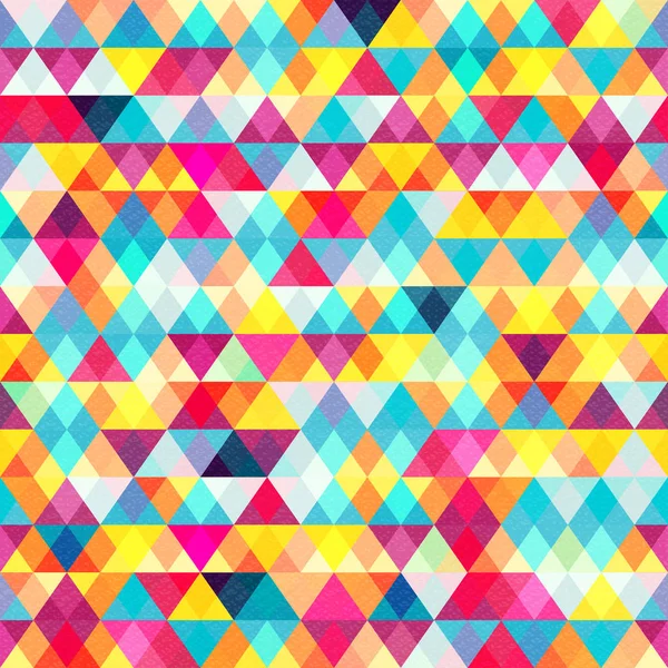 Colored triangles. Seamless pattern — Stock Vector