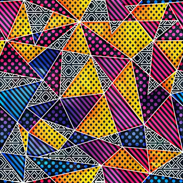 Regenboog driehoek naadloze patroon — Stockvector