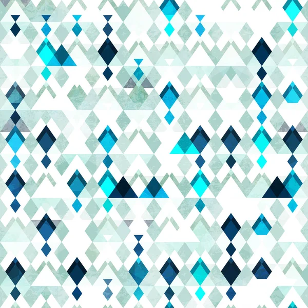 Diamond seamless pattern. Grunge effect — Stock Vector