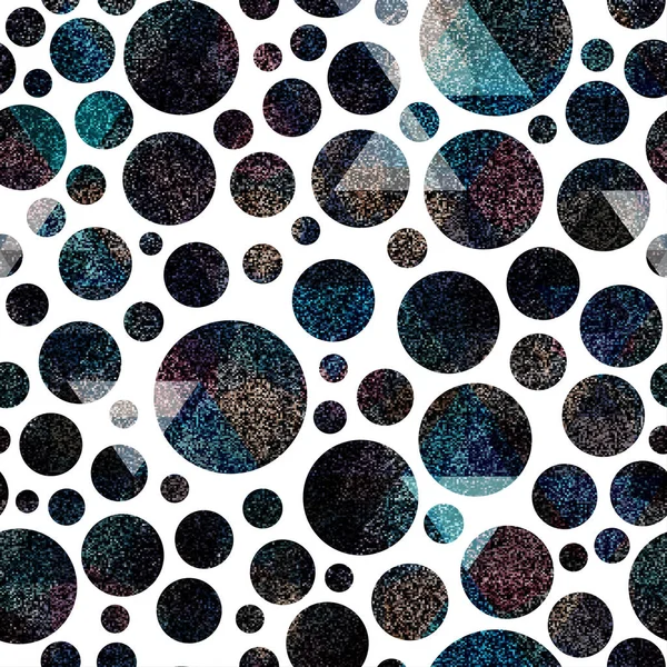 Cercle motif sans couture avec effet de bruit — Image vectorielle