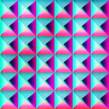 Neon renkli üçgen seamless modeli