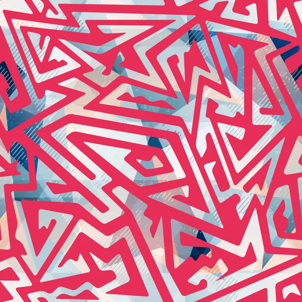Röd maze seamless mönster — Stock vektor