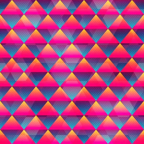 赤い三角形のシームレス パターン — ストックベクタ
