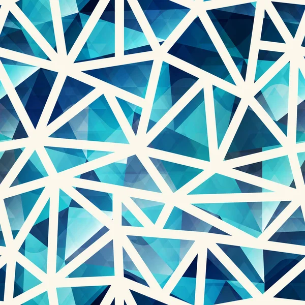 海洋の色三角形のシームレス パターン — ストックベクタ