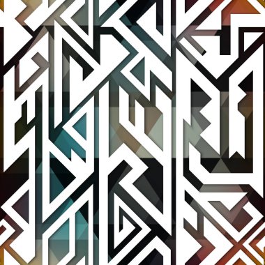 Retro geometrik seamless modeli