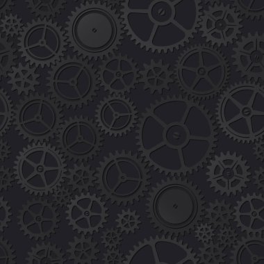 Siyah clockwork seamless modeli