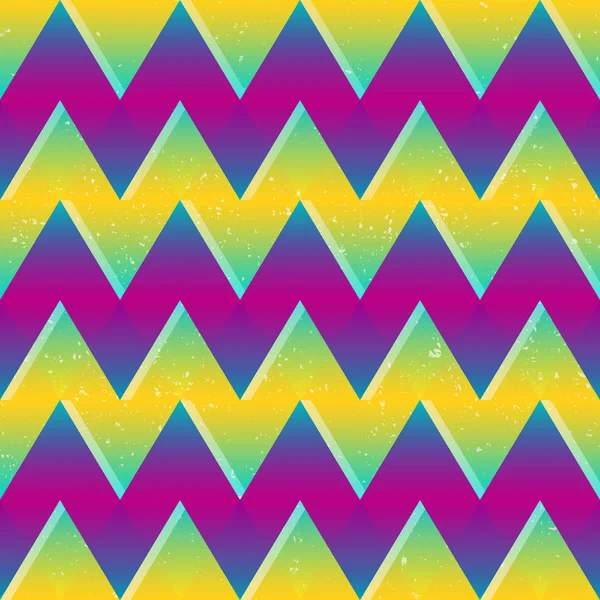 Couleur vive zigzag motif sans couture — Image vectorielle