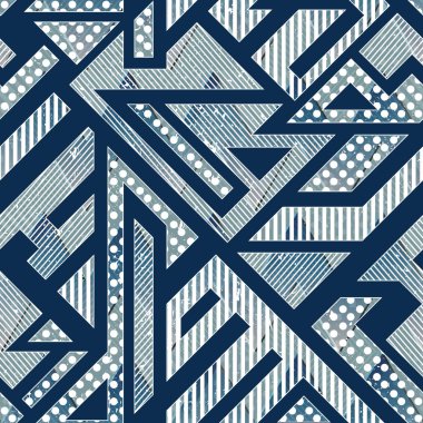 Grunge etkisi ile soyut geometrik desen