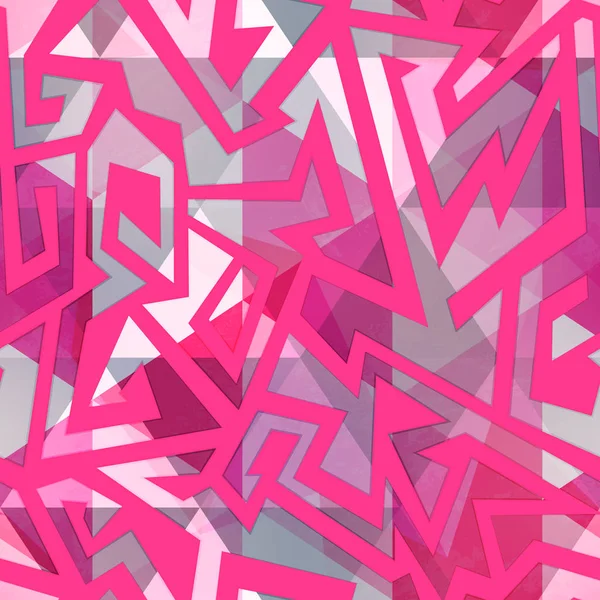 粉红色迷宫无缝模式 — 图库矢量图片