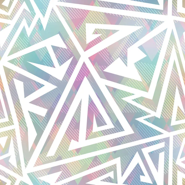 パステル カラーの幾何学的なシームレス パターン — ストックベクタ