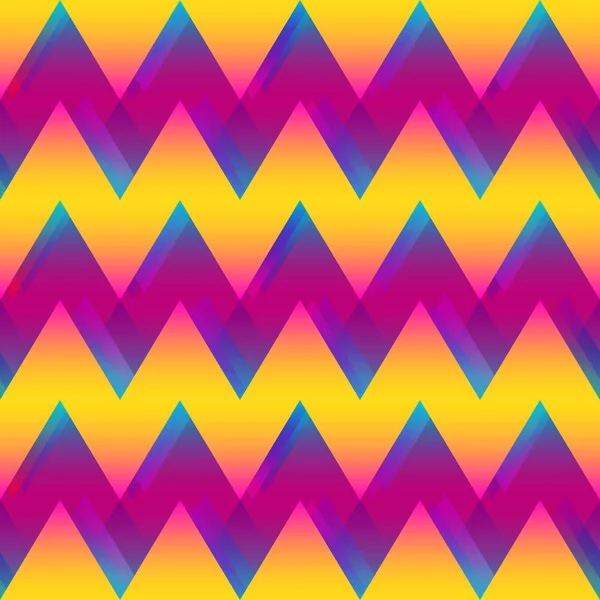 Modello senza cuciture a zig-zag colorato — Vettoriale Stock