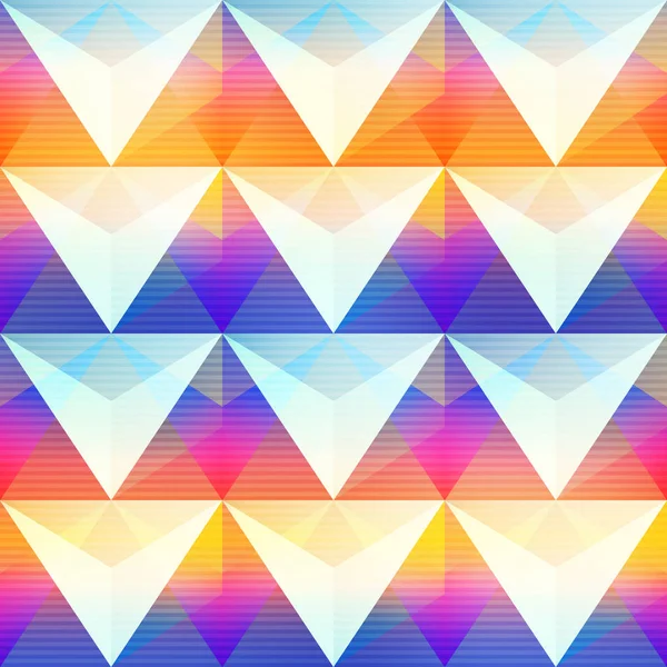 밝은 삼각형 완벽 한 패턴 — 스톡 벡터