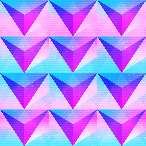 Retro purple triangle seamless pattern — Stock Vector