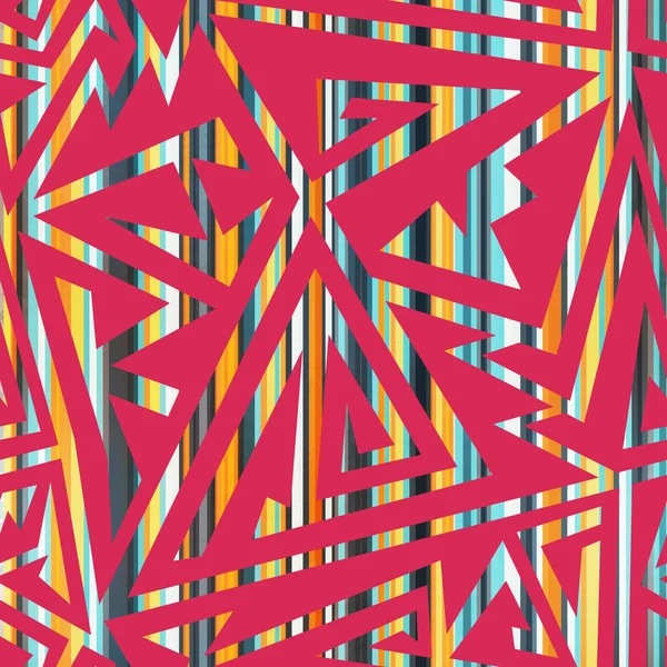 Rode geometrische naadloze kleurenpatroon — Stockvector