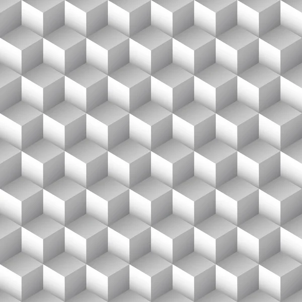 Modèle sans couture cube monochrome — Image vectorielle