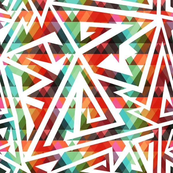 Labyrinthe coloré motif sans couture — Image vectorielle